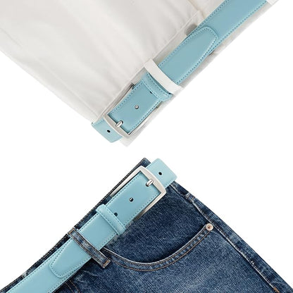 KM Legend Mens Leather Dress Belt for Work Business and Casual