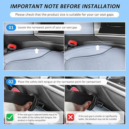 2PCS 3 in 1 Car Seat Gap Filler Organizer with Emergency Hammer,Upgraded Car Seat Gap Plug with Storage Slot & Cars Hook,Versatile in Between Cars Seats Catcher for Gaps Blocking