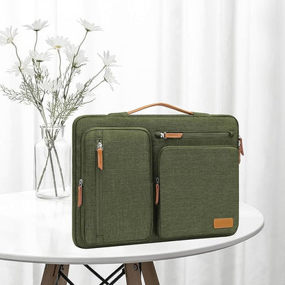 MOSISO 360 Protective Laptop Case 17.3 inch, 17-17.3 inch Laptop Sleeve Compatible with Dell, HP, Lenovo, Asus, Acer, Alienware, Side Open Carrying Case with 4 Zipper Pockets&Handle, Olive Green