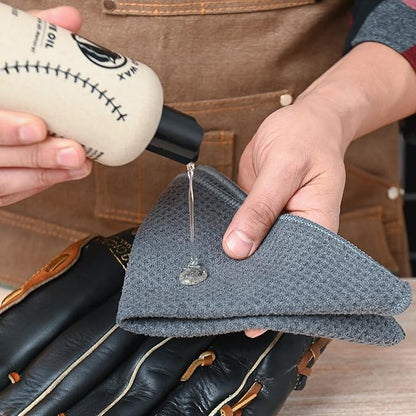 Rhino Wax - Baseball Glove Oil 8 oz (Not Made in China) - Softens & Hydrates Leather Fibers - Improves Ball Gloves Flexibility - Break in Mitts Fast - Natural Ingredients - Proudly Made in the USA