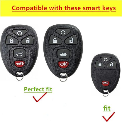 for Chevrolet Key Fob Cover Fit for Chevy Suburban Tahoe Traverse Buick Enclave Cadillac Escalade GMC Yukon