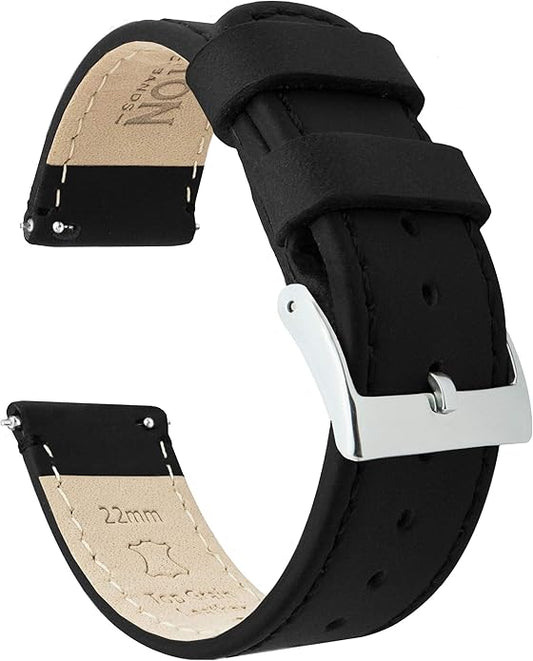 BARTON WATCH BANDS - Top Grain Leather Watch Bands Compatible with Apple Watch Models - 1, 2, 3, 4, 5, 6, 7, 8, 9, 10, SE, Ultra & Ultra 2