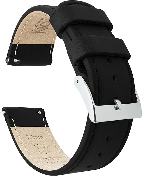 BARTON WATCH BANDS - Top Grain Leather Watch Bands Compatible with Apple Watch Models - 1, 2, 3, 4, 5, 6, 7, 8, 9, 10, SE, Ultra & Ultra 2