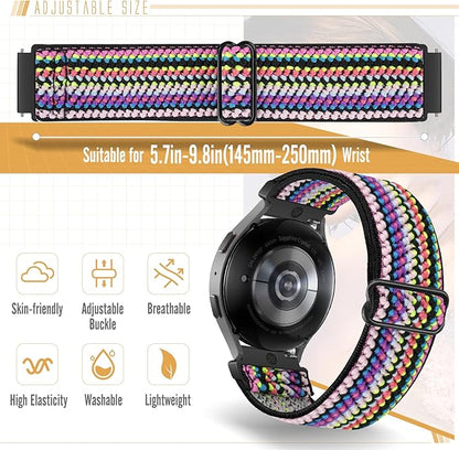 24mm Quick Release Elastic Watch Bands Compatible with Garmin Venu X1/Suunto 9/9 Baro/9 Titanium/D5/7/TicWatch Altas/Pro 5/Pro 5 Enduro/COROS Nomad/iTouch AIR 4 41mm 46mm/AIR 3 44mm/G-shock ga2100
