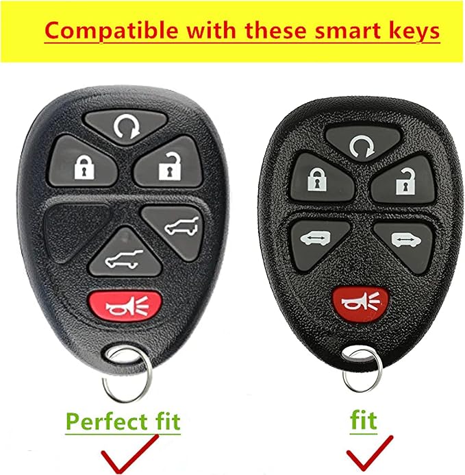 for Chevrolet Key Fob Cover Fit for Chevy Suburban Tahoe Traverse Buick Enclave Cadillac Escalade GMC Yukon