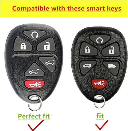 for Chevrolet Key Fob Cover Fit for Chevy Suburban Tahoe Traverse Buick Enclave Cadillac Escalade GMC Yukon