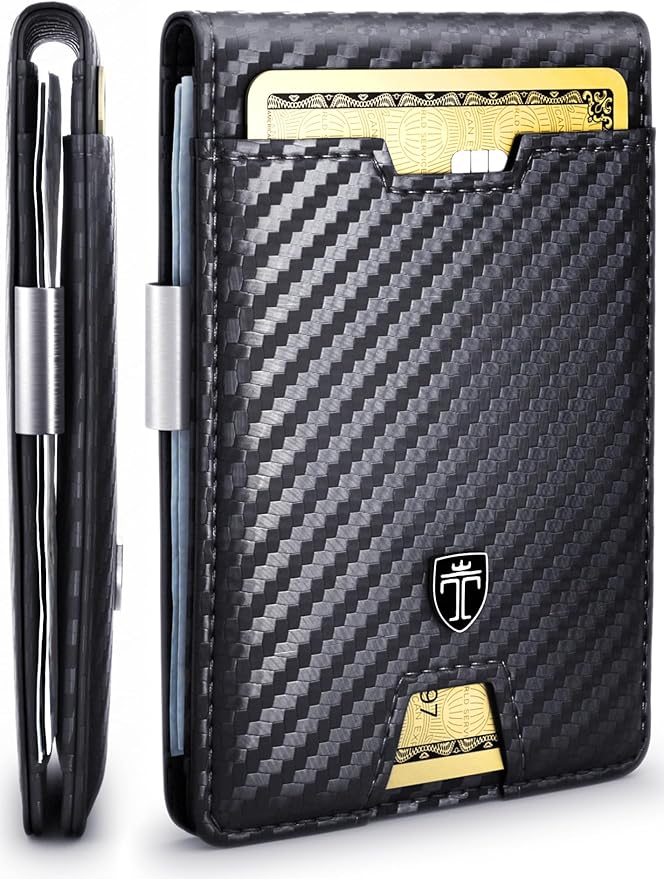 TRAVANDO Mens Wallet with Money Clip AUSTIN RFID Blocking Bifold Credit Card Holder for Men with Gift Box