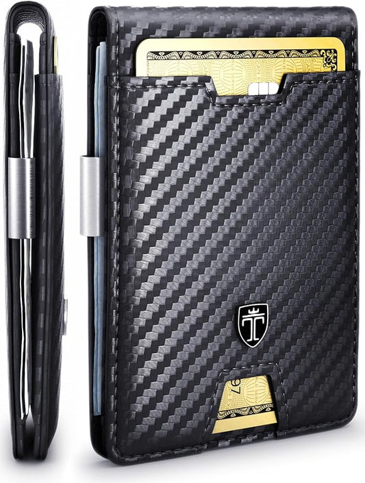 TRAVANDO Mens Wallet with Money Clip AUSTIN RFID Blocking Bifold Credit Card Holder for Men with Gift Box