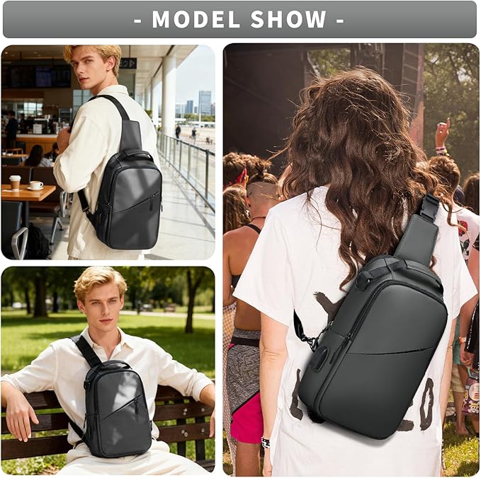 Messenger bag for Men,Small Sling Crossbody Backpack Shoulder Bag for Men Women,canvas Strap Backpack Sling Bag