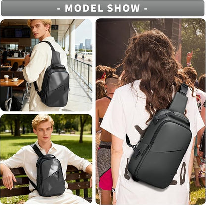 Messenger bag for Men,Small Sling Crossbody Backpack Shoulder Bag for Men Women,canvas Strap Backpack Sling Bag