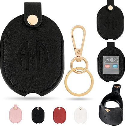 Leather Car Key Fob Cover Sleeve Holder for Broken Keys – Smart Remote Protector Case with Keychain for Men & Women
