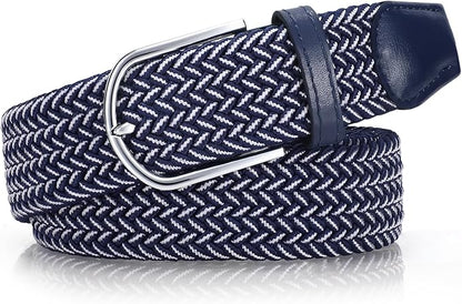 XZQTIVE Braided Belt Stretch Belt for Men and Women Multicolored Woven Golf Belt Elastic Jean Belts