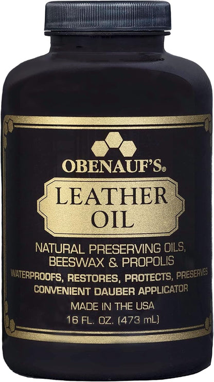 Obenauf's Leather Conditioner - Leather Oil (16oz) - Restore and Protect Leather Boots, Jackets, Purses as Well as Car Leather, Leather Furniture and Much More - Made in The USA (with Applicator)