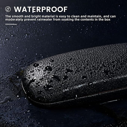 molshine Hard Shell PU Leather Glasses Case,Travel Portable Eyeglass Case for Men Women Girl Travel Study Work