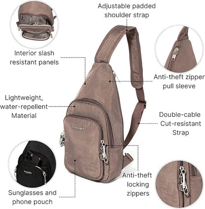 Baggallini womens Securtex Anti-theft Daytripper Sling