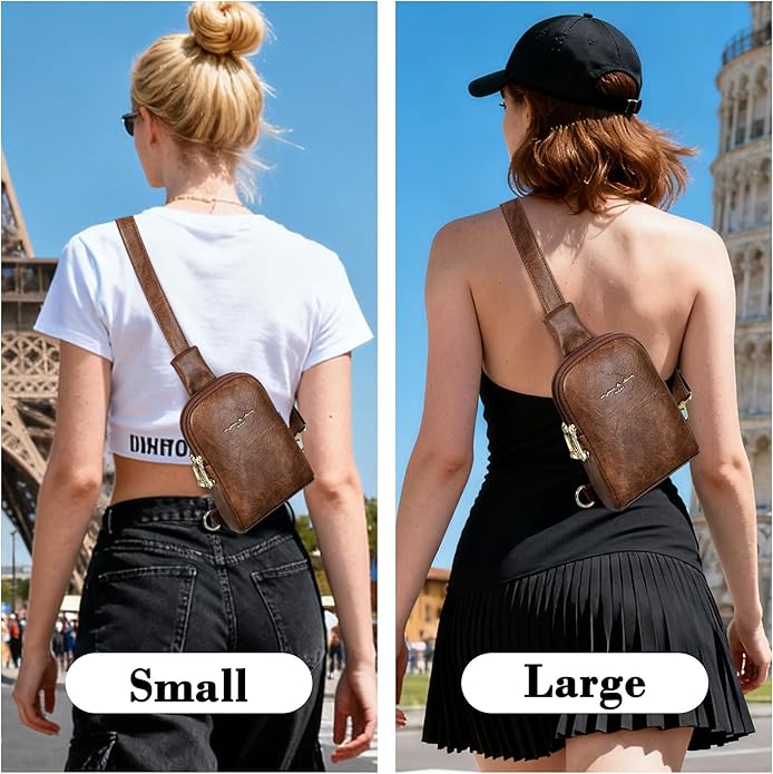 INICAT Small Sling Bag for Women Everyday & Travel Crossbody Bags Lightweight Cross Body Purses Vegan Leather