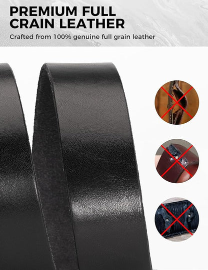 Thicken Full Grain Leather Mens Belt Heavy Duty Mens Work Belt Mens Belt High Hardness Buckle Packed In Gift Box