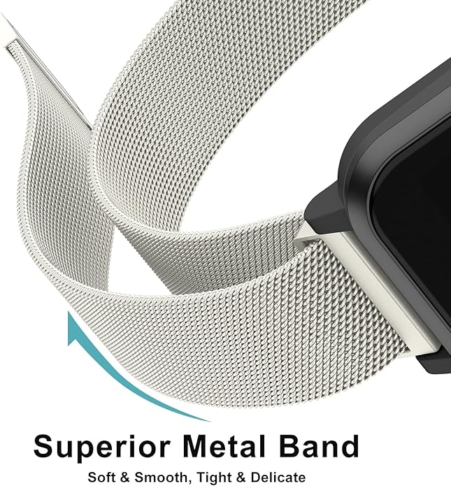 Vanjua 18mm 19mm 20mm 22mm Watch Band Quick Release Replacement Wristbands, Stainless Steel Metal Mesh Loop Adjustable Magnetic Replacement Straps Bands for Men Women