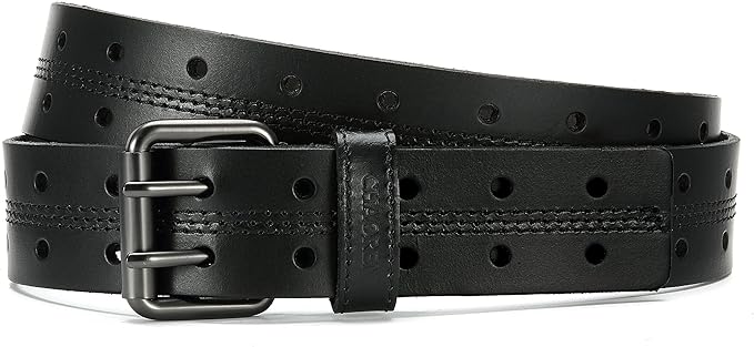 CHAOREN Work Belts for Men Heavy Duty - 1.5" Full Grain Leather Belt Casual - Fully Adjustable, Double Prong