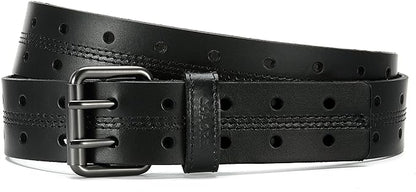 CHAOREN Work Belts for Men Heavy Duty - 1.5" Full Grain Leather Belt Casual - Fully Adjustable, Double Prong