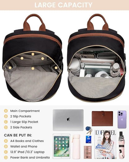 LOVEVOOK Laptop Backpack for Women,15.6 Inch Fashion Travel Backpack with USB,Large Capacity Backpack Purse,Water-resistant fits College Work Business Travel