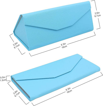 Real Sic Glasses Case for Men and Women - Magnetic Folding Hard Shell Sunglass Holder - Inspired by Solid Color