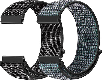 24mm Nylon Sport Quick Release Watch Band Compatible with Garmin Venu X1/TicWatch Altas/TicWatch Pro 5/Pro 5 Enduro/COROS Nomad/iTouch AIR 4 41mm 46mm/AIR 3 44mm/Suunto 9/9 Baro/9 Titanium