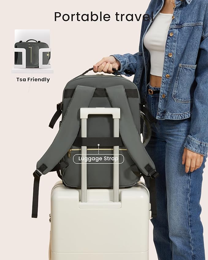 LOVEVOOK 50L Large Travel Backpack for Women Men Fits 17 Inch Laptop, Carry on Backpack for Traveling on Airplane, Personal Item Bag Airline Approved, Business Causal Weekender Backpacks