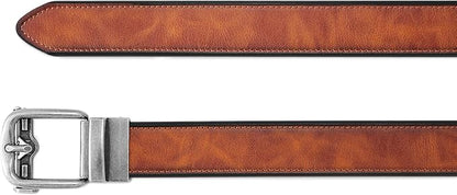 MILORDE Men's Leather Ratchet Belt - 35mm - Customizable Fit