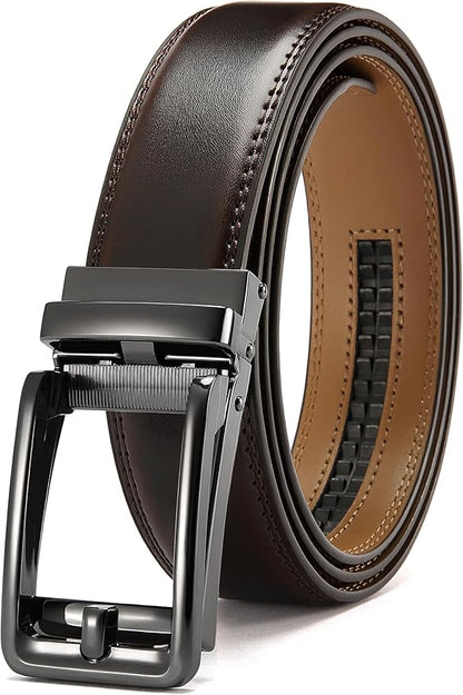 CHAOREN Click Belts for Men - Mens Ratchet Belt 1 3/8" for Dress Pants - Perfect Companion to Men's Oxfords