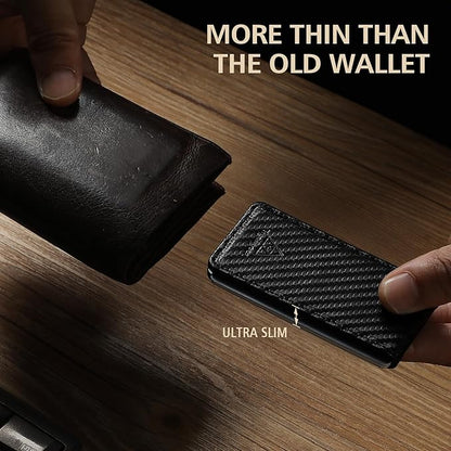 Magnetic Money Clip for Men Leather Money Clip with elastic band Slim Money Clip Holds 5 credit card and10 Bills