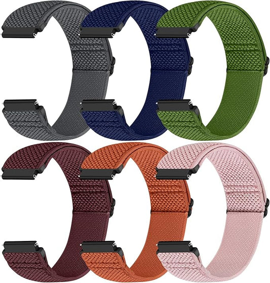 24mm Quick Release Elastic Watch Bands Compatible with Garmin Venu X1/Suunto 9/9 Baro/9 Titanium/D5/7/TicWatch Altas/Pro 5/Pro 5 Enduro/COROS Nomad/iTouch AIR 4 41mm 46mm/AIR 3 44mm/G-shock ga2100