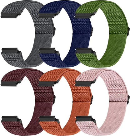 19mm Quick Release Elastic Band Compatible with GRV FC1/FC5/Willful/YAMAY/Letsfit/LETSCOM/TEMINICE/LIFEBEE/Lintelek/ ID205 ID205L ID205G ID205S ID205U/Blackview/UMIDIGI Nylon Strap Women Men