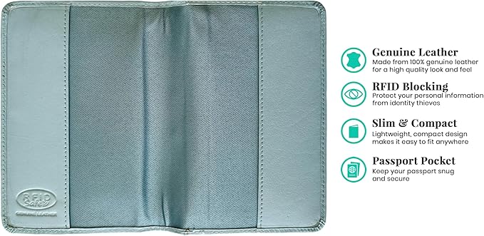 Chambray Basic Genuine Leather RFID Passport Cover