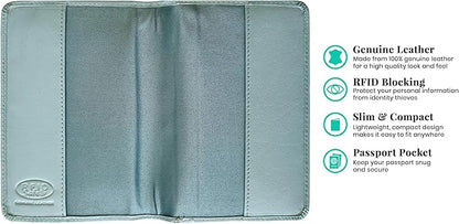 Chambray Basic Genuine Leather RFID Passport Cover