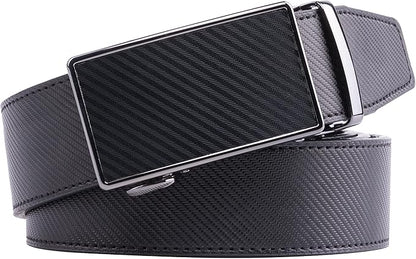 Fabio Valenti Mens Belt,Ratchet Belt Dress with 1 3/8" Genuine Leather with Easier Adjustable Buckle, Trim to Fit