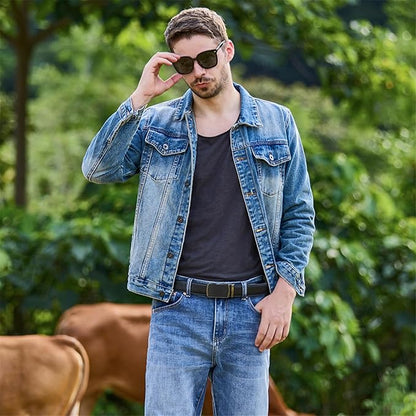 VATAN Men's Belt Leather Ratchet Belt for Men Dress Casual Every Day with Adjustable Buckle, Trim to Fit