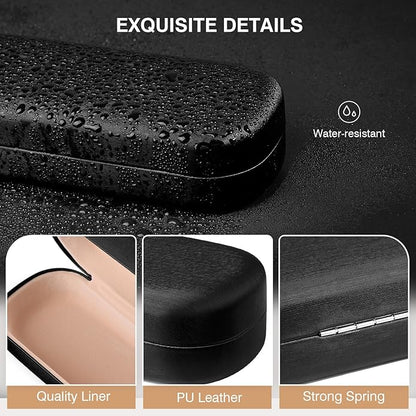 Marvolia Glasses Case Large Hard Shell Eyeglasses Case PU Leather Protective Case for Sunglasses Eyeglasses