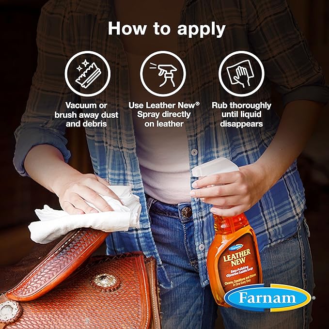 Farnam Leather New Easy-Polishing Glycerine Saddle Soap and Leather Saddle Cleaner, Protects and Preserves Leather, Cleans, Conditions and Polishes, 16 Oz. (Pack of 2)