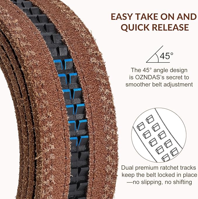 Mens Leather Belt, Ratchet Belts for Men Full Grain Leather Handmade, 100% Italian Top Genuine Leather Dress Belt