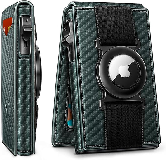 BULLIANT Men Wallet Gift Boxed,Slim Front Pocket Wallet Money Clip Card Holder 3.8"x2.7",Pop-up Access