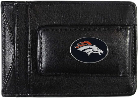 NFL Leather Money Clip Cardholder