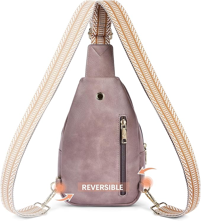 BOSTANTEN Small Sling Bag for Women Leather Crossbody Bags Fanny Pack Chest Bag for Travel