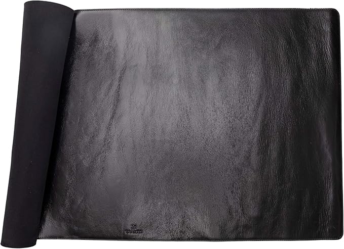 Venito Premium Leather Desk Mat (36 X 19 inch) - Large Mouse Mat for Home Office Accessories (Rustic Black)*