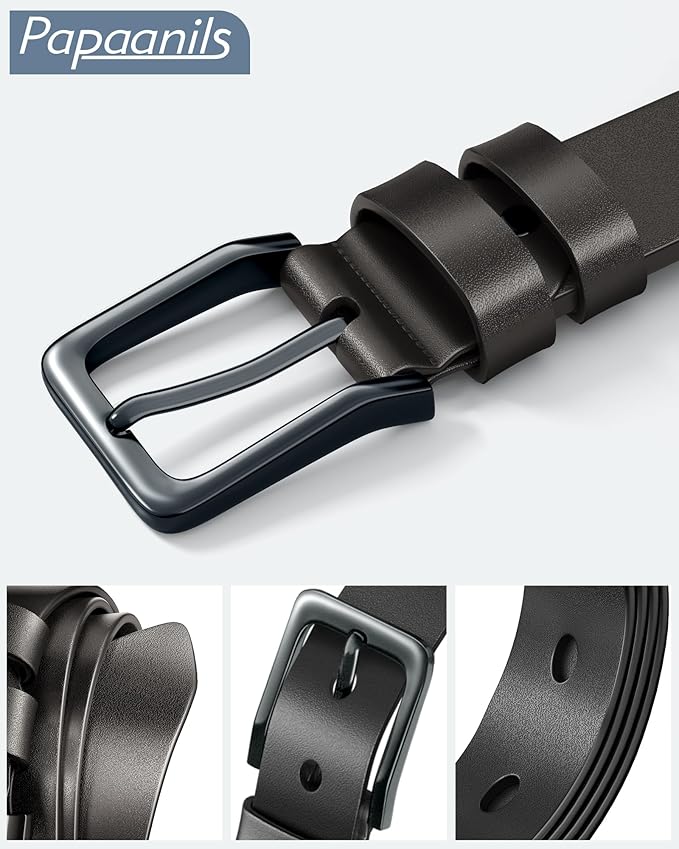 Mens Dress Belt,Genuine Casual Leather Belts for Men 1.5" Width