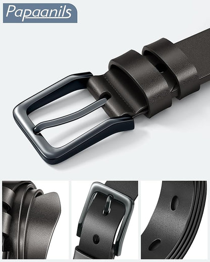 Mens Dress Belt,Genuine Casual Leather Belts for Men 1.5" Width