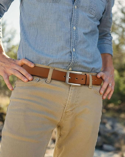 CHAOREN 1.5" Mens Belts Leather - Italian Full Grain Leather Belts - Ideal for Casul Jeans & Work Wear