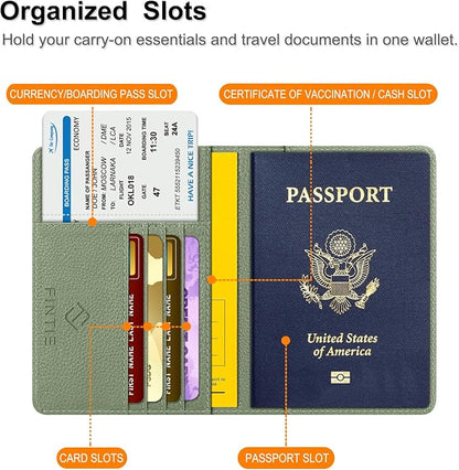 FINTIE Passport Holder, Slim Travel Wallet RFID Blocking Card Case Cover Passport Cover Protector Essentials with Credit Card Slots for Women/Men | Slim, RFID Blocking, Card Case Cover, Essentials, Credit Card Slots