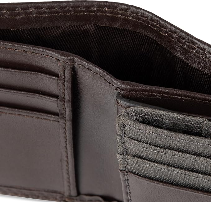 Dickies Men's RFID Everyday Leather Bifold Chain Wallet Black