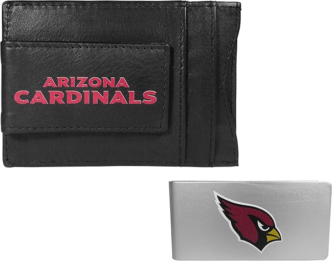 Siskiyou Sports NFL unisex Leather Cash & Cardholder & Money Clip